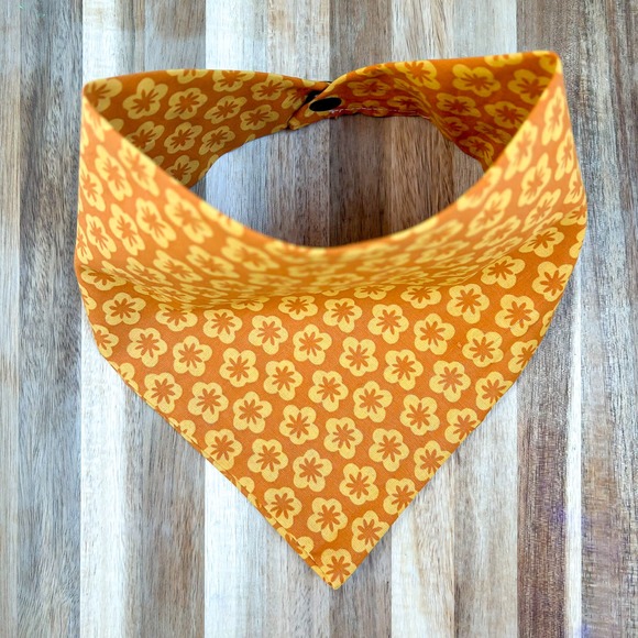 Spring O Flowers Dog Bandana | Premium, handmade, snap button - Picture 7 of 8